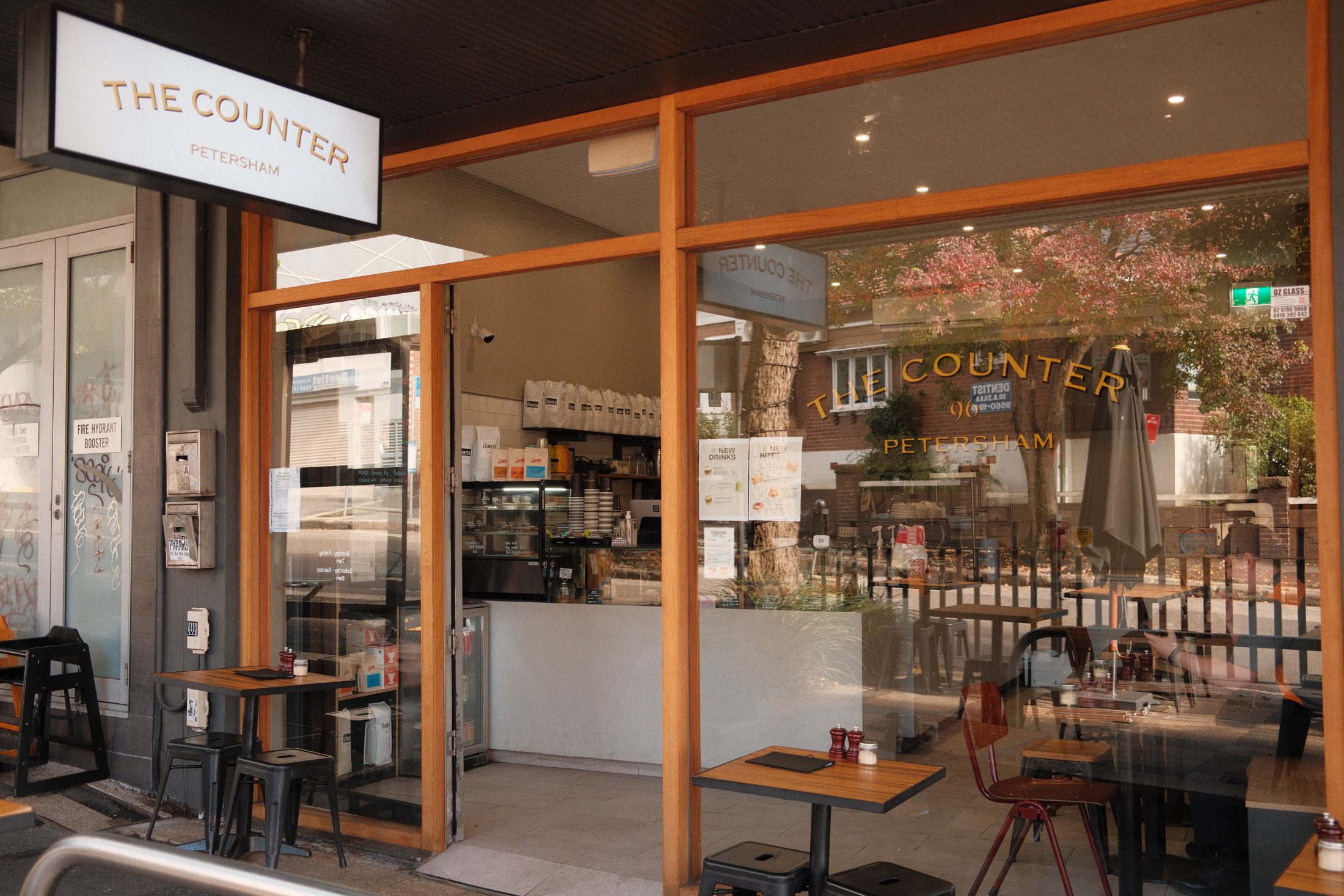 The Counter cafe storefront on Audley Street in Petersham